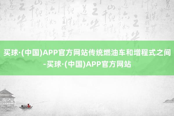 买球·(中国)APP官方网站传统燃油车和增程式之间-买球·(中国)APP官方网站