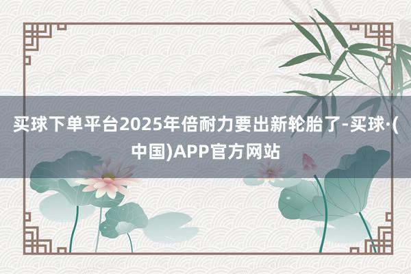 买球下单平台2025年倍耐力要出新轮胎了-买球·(中国)APP官方网站