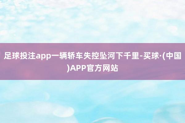 足球投注app一辆轿车失控坠河下千里-买球·(中国)APP官方网站