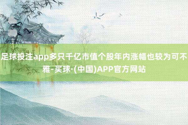 足球投注app多只千亿市值个股年内涨幅也较为可不雅-买球·(中国)APP官方网站