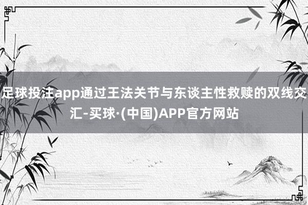 足球投注app通过王法关节与东谈主性救赎的双线交汇-买球·(中国)APP官方网站
