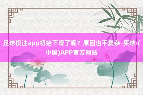足球投注app初始下滑了呢？原因也不复杂-买球·(中国)APP官方网站