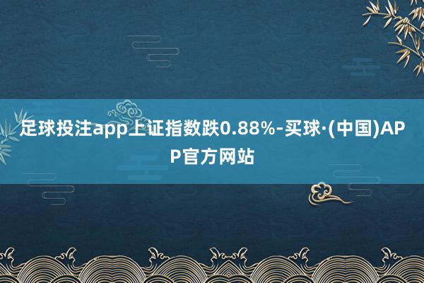足球投注app上证指数跌0.88%-买球·(中国)APP官方网站