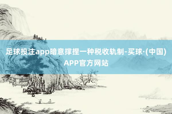 足球投注app暗意撑捏一种税收轨制-买球·(中国)APP官方网站