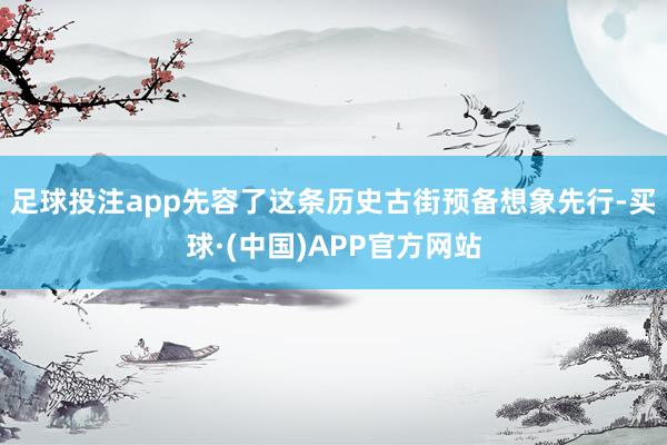 足球投注app先容了这条历史古街预备想象先行-买球·(中国)APP官方网站