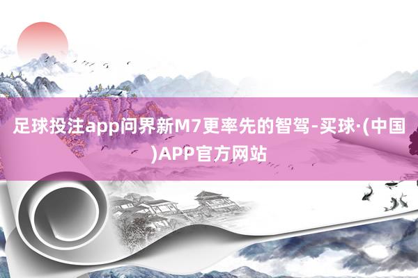 足球投注app问界新M7更率先的智驾-买球·(中国)APP官方网站
