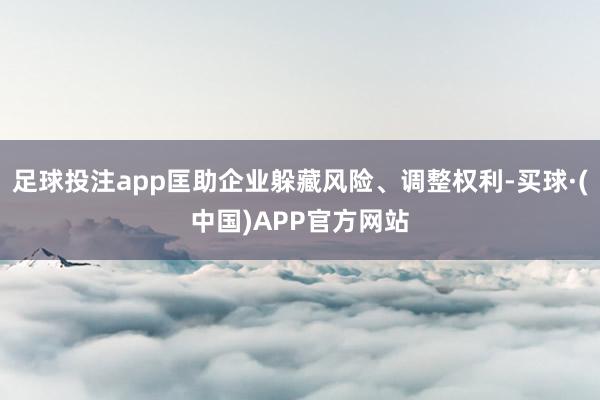 足球投注app匡助企业躲藏风险、调整权利-买球·(中国)APP官方网站