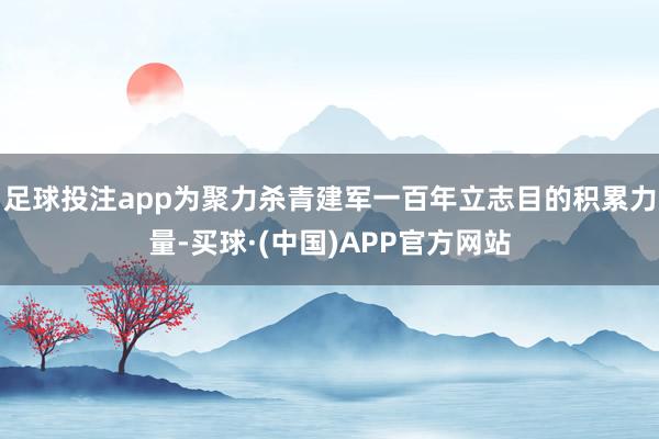 足球投注app为聚力杀青建军一百年立志目的积累力量-买球·(中国)APP官方网站