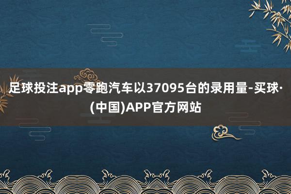 足球投注app零跑汽车以37095台的录用量-买球·(中国)APP官方网站