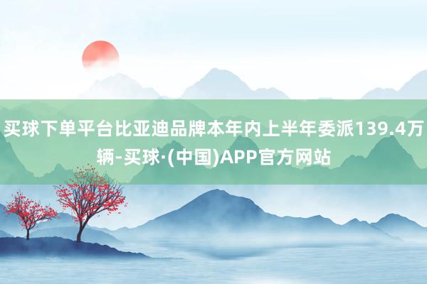 买球下单平台比亚迪品牌本年内上半年委派139.4万辆-买球·(中国)APP官方网站