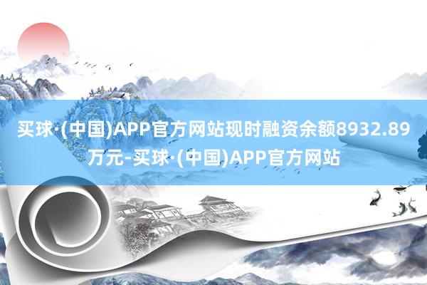 买球·(中国)APP官方网站现时融资余额8932.89万元-买球·(中国)APP官方网站
