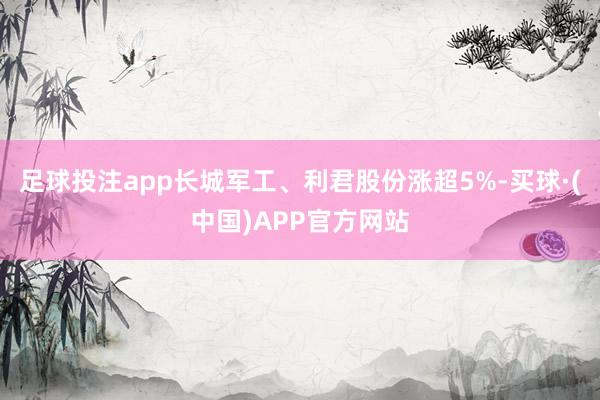 足球投注app长城军工、利君股份涨超5%-买球·(中国)APP官方网站