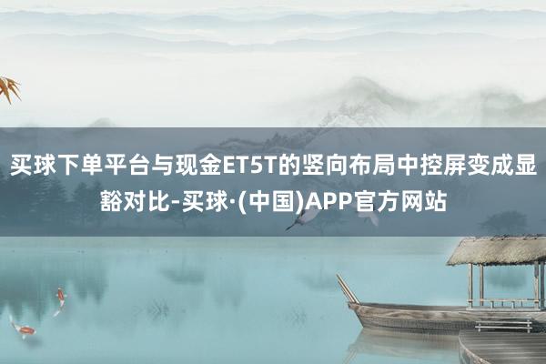 买球下单平台与现金ET5T的竖向布局中控屏变成显豁对比-买球·(中国)APP官方网站