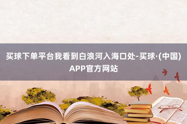 买球下单平台我看到白浪河入海口处-买球·(中国)APP官方网站