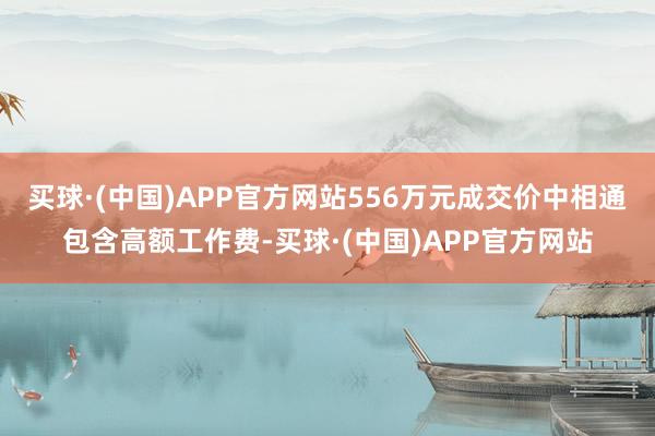 买球·(中国)APP官方网站556万元成交价中相通包含高额工作费-买球·(中国)APP官方网站