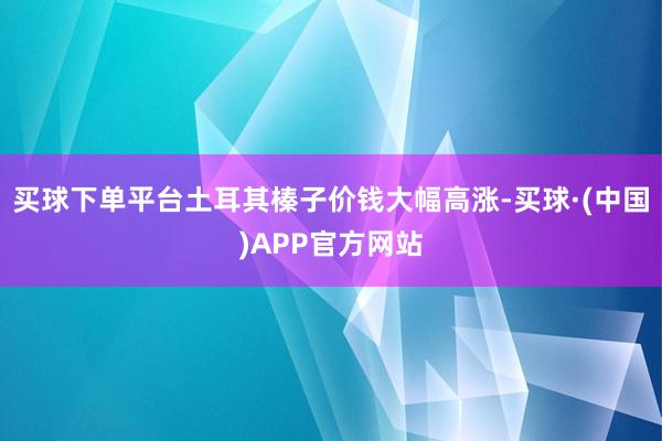 买球下单平台土耳其榛子价钱大幅高涨-买球·(中国)APP官方网站