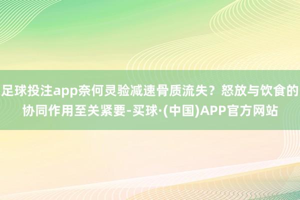 足球投注app奈何灵验减速骨质流失？怒放与饮食的协同作用至关紧要-买球·(中国)APP官方网站